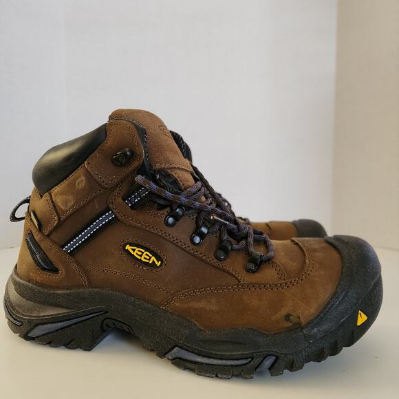 KEEN Utility Mens Work Boots, Bison/Ensign Blue, 9.5 Wide US main image 9